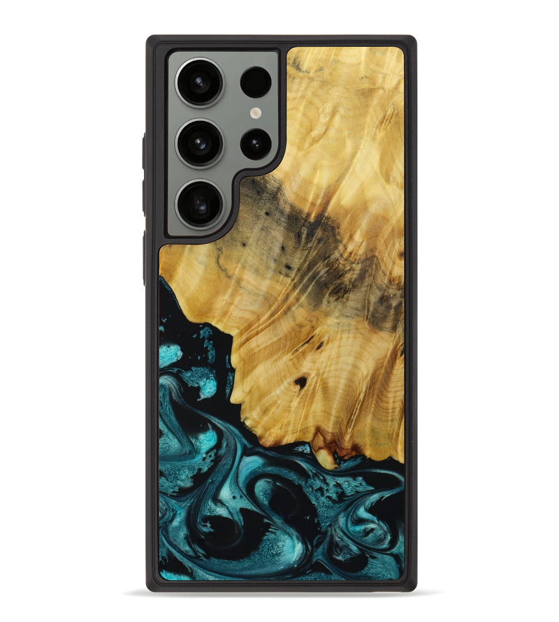Galaxy S23 Ultra Wood+Resin Phone Case - Ayden (Green, 644529)