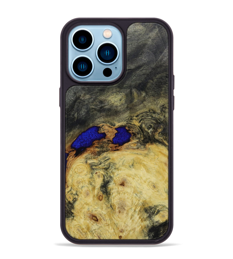 iPhone 14 Pro Max Wood+Resin Phone Case - Justice (Wood Burl, 647584)
