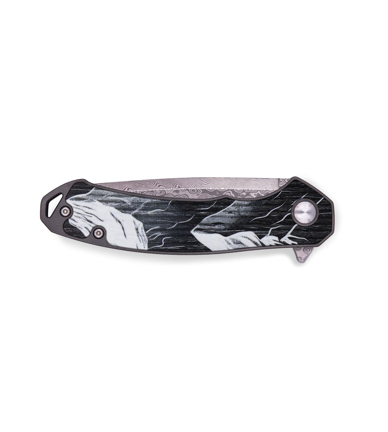 EDC Wood+Resin Pocket Knife - Lyla (Black & White, 647435)