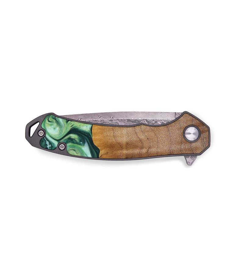 EDC Wood+Resin Pocket Knife - Anderson (Green, 644121)