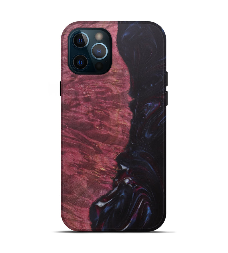 iPhone 12 Pro Wood+Resin Live Edge Phone Case - Stefano (Dark Blue, 590688)