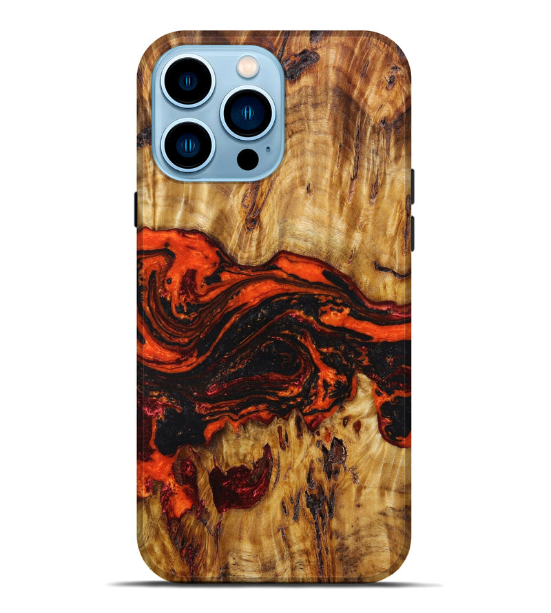 iPhone 14 Pro Max Wood+Resin Live Edge Phone Case - Gina (Artist Pick, 641160)
