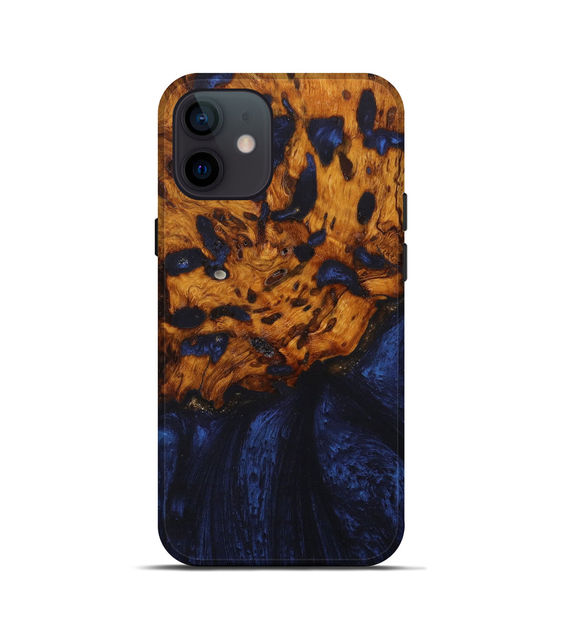iPhone 12 mini Wood+Resin Live Edge Phone Case - Madalyn (Artist Pick, 635695)