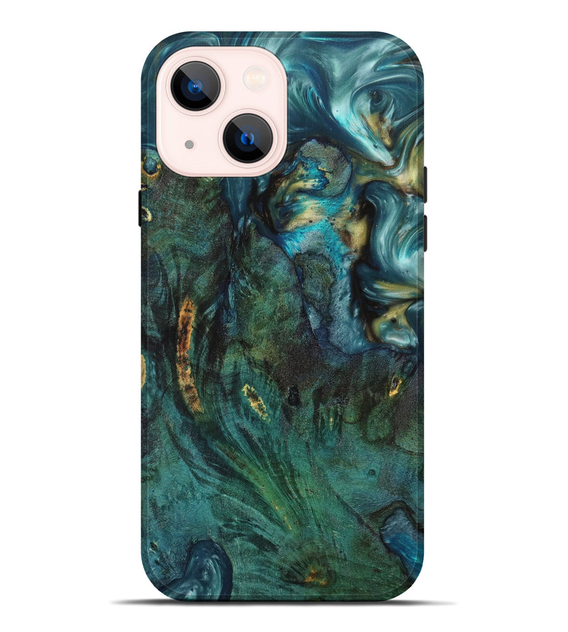 iPhone 14 Plus Wood+Resin Live Edge Phone Case - Vin (Artist Pick, 633317)