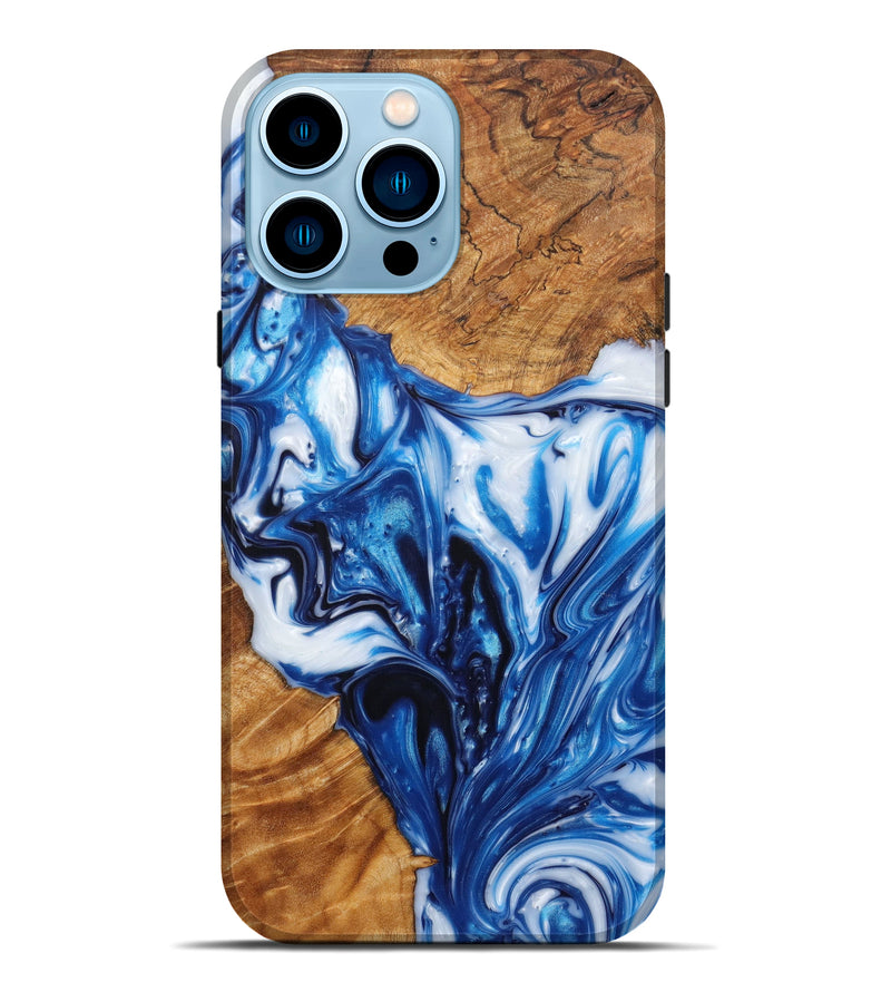 iPhone 14 Pro Max Wood+Resin Live Edge Phone Case - Paityn (Artist Pick, 614587)