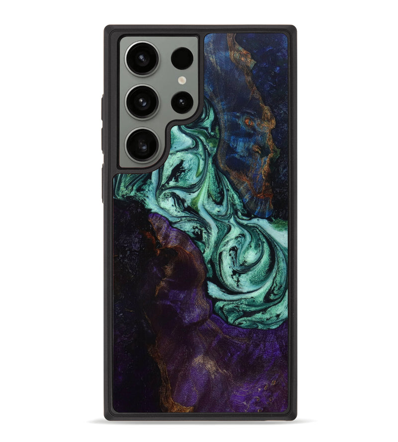 Galaxy S23 Ultra Wood+Resin Phone Case - Annette (Green, 646788)