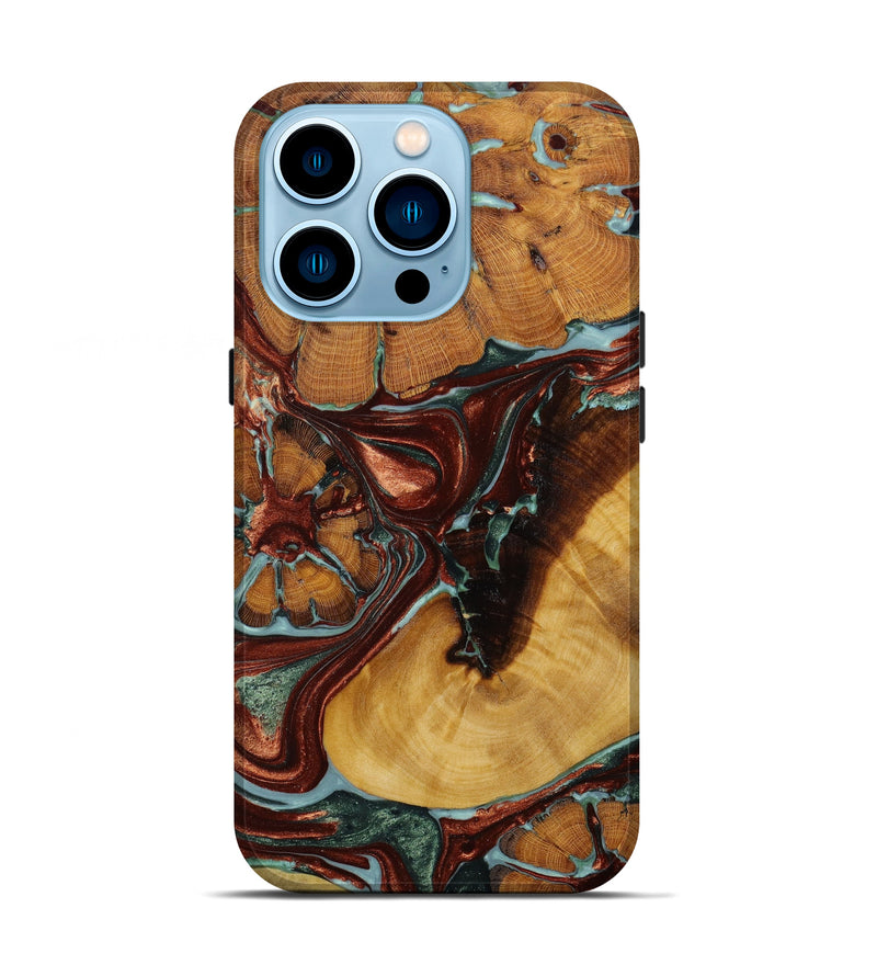 iPhone 14 Pro Wood+Resin Live Edge Phone Case - Kayla (Artist Pick, 644819)