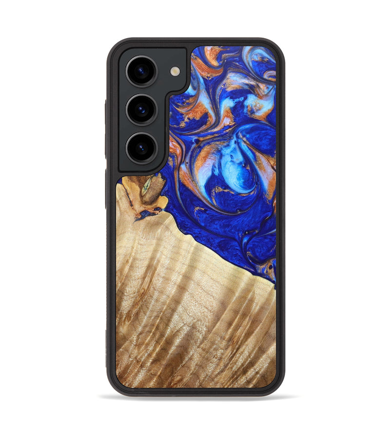 Galaxy S23 Wood+Resin Phone Case - Shayna (Blue, 624182)