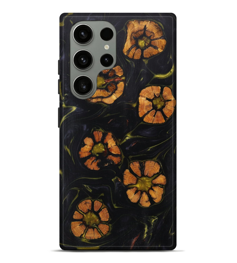 Galaxy S23 Ultra Wood+Resin Live Edge Phone Case - Anita (Black & White, 623700)