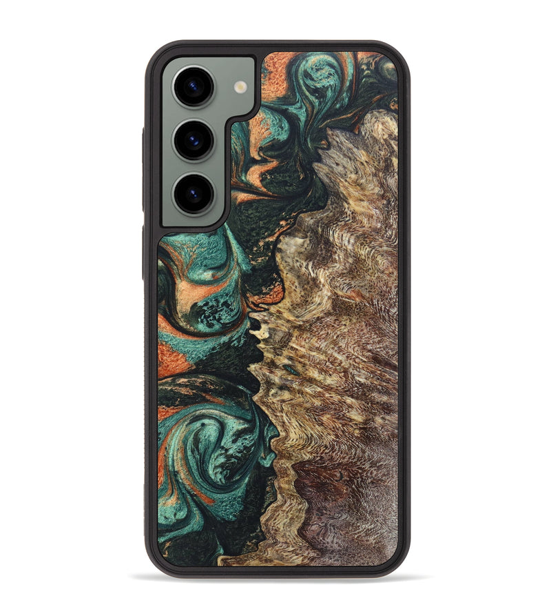 Galaxy S23 Plus Wood+Resin Phone Case - Thatcher (Green, 628217)