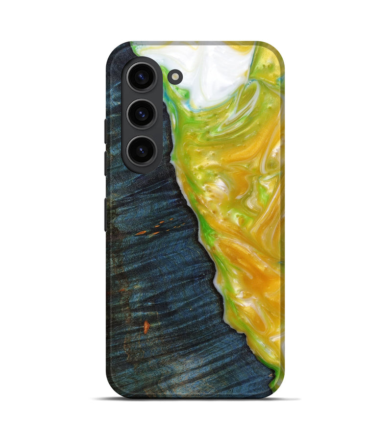 Galaxy S23 Wood+Resin Live Edge Phone Case - Halie (Green, 622981)