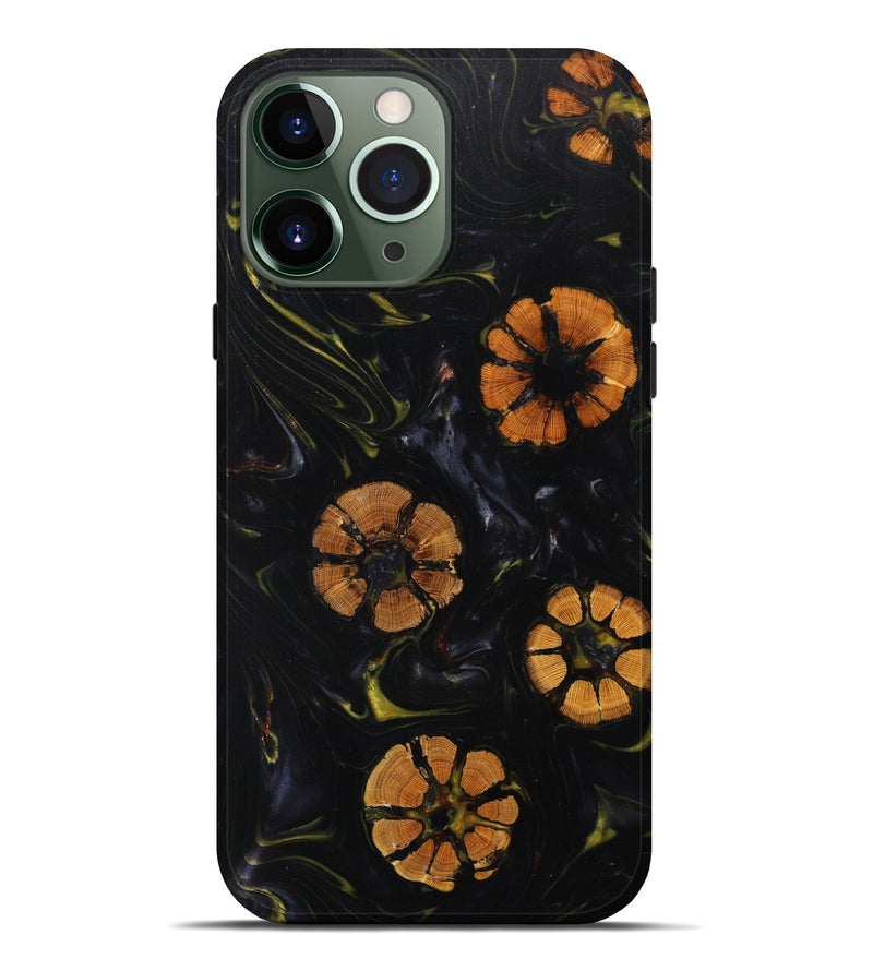 iPhone 13 Pro Max Wood+Resin Live Edge Phone Case - Abby (Metallic, 621617)
