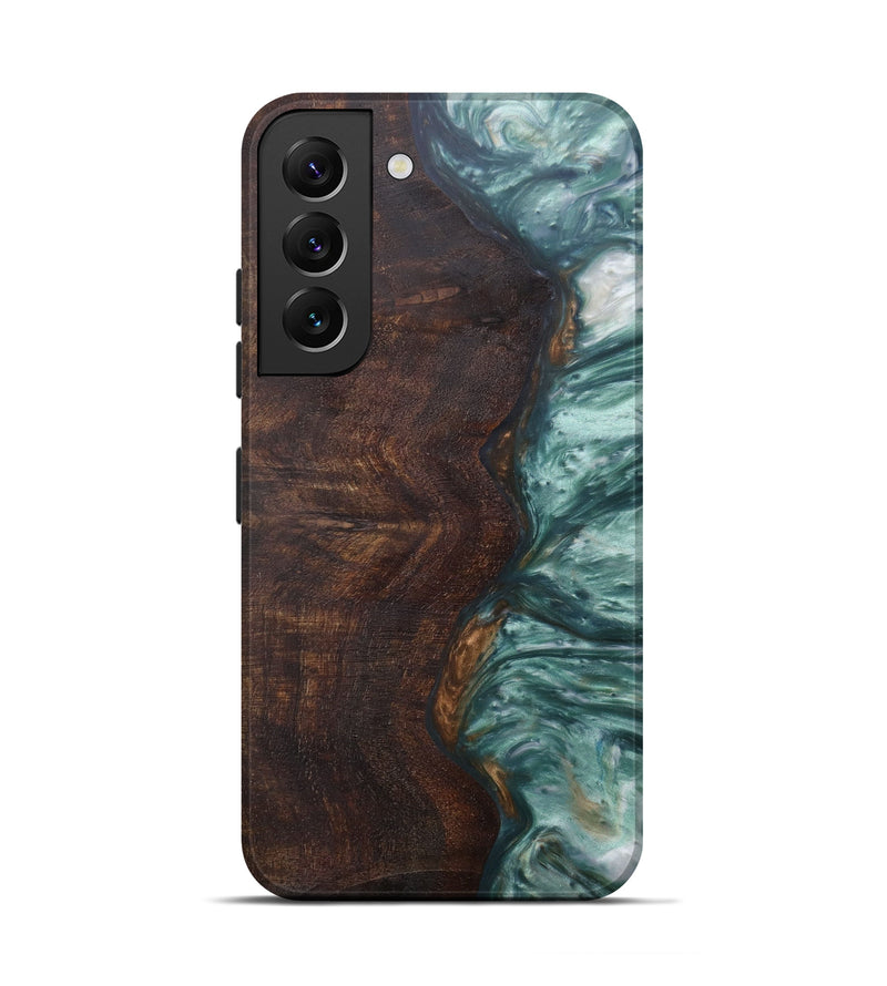 Galaxy S22 Wood+Resin Live Edge Phone Case - Emmey (Dark Green, 598644)