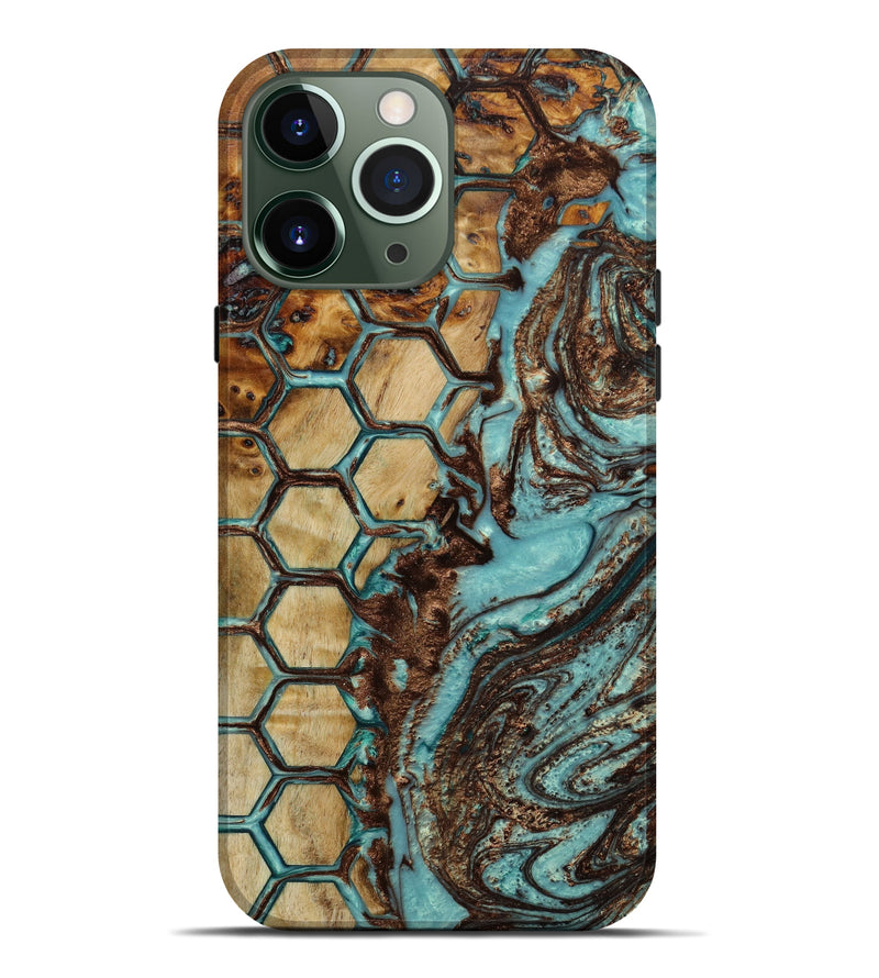 iPhone 13 Pro Max Wood+Resin Live Edge Phone Case - Andrea (Pattern, 645972)