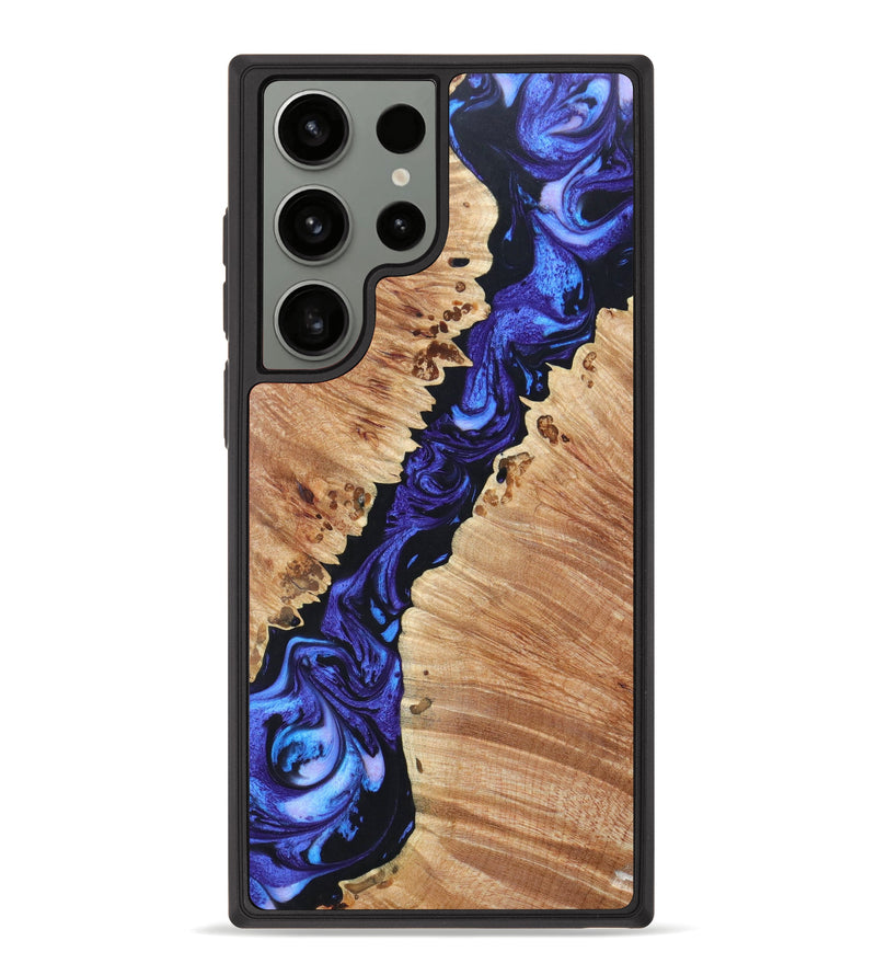 Galaxy S23 Ultra Wood+Resin Phone Case - Gemma (Blue, 628457)