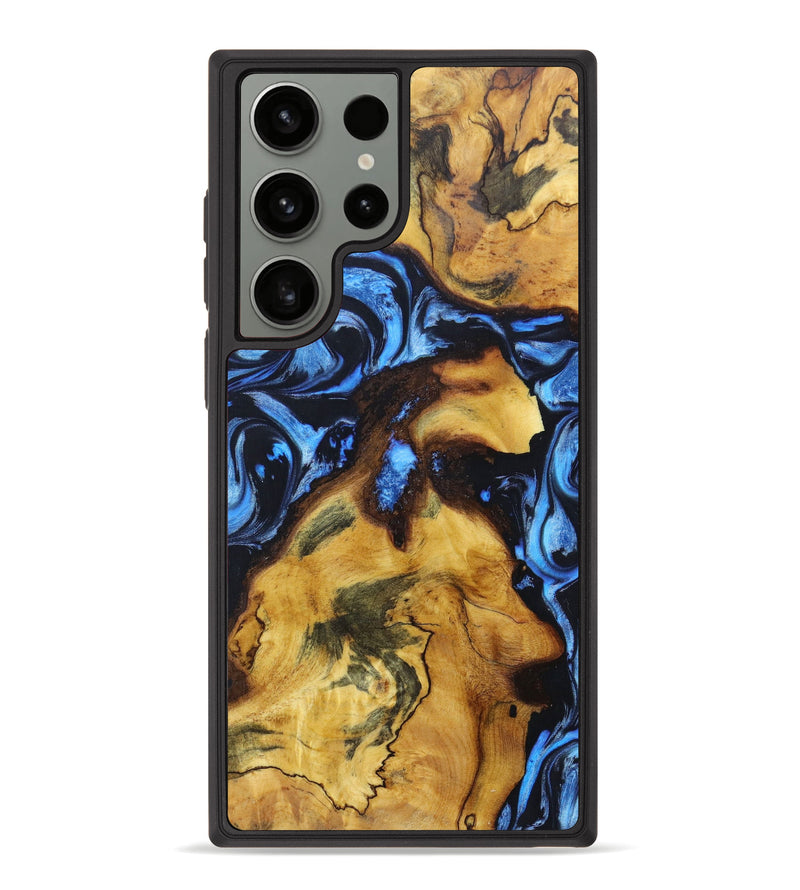 Galaxy S23 Ultra Wood+Resin Phone Case - Kourtney (Blue, 625661)