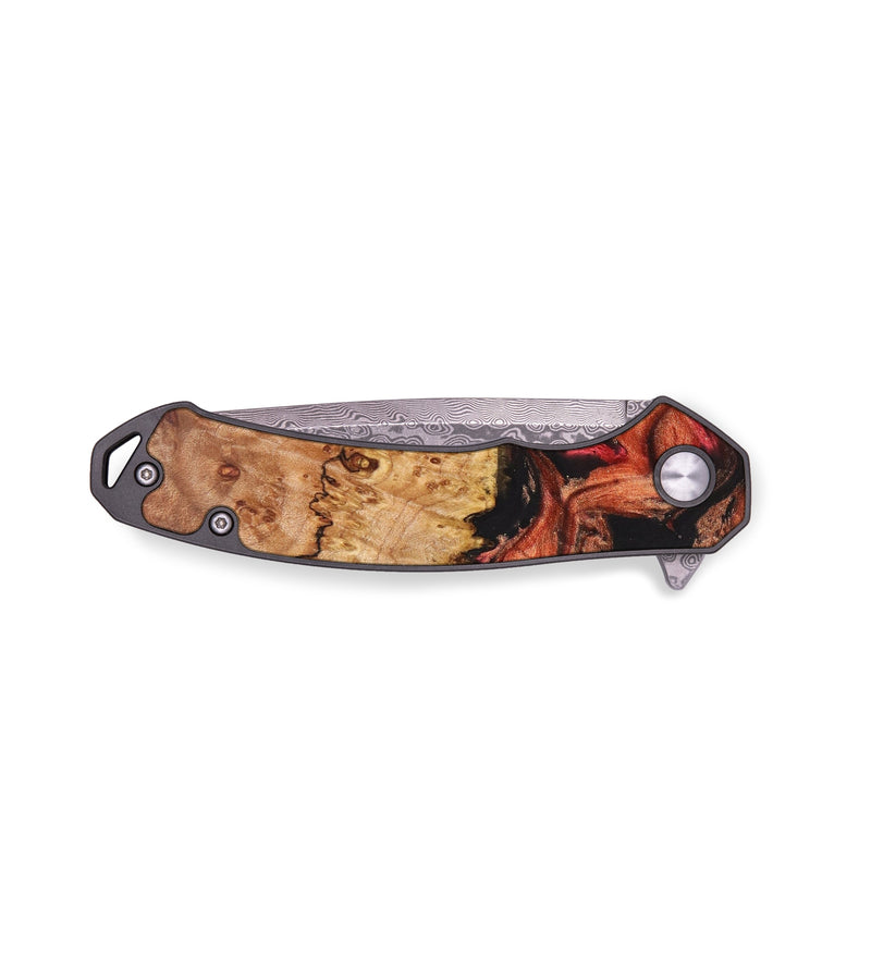 EDC Wood+Resin Pocket Knife - Iva (Red, 640019)