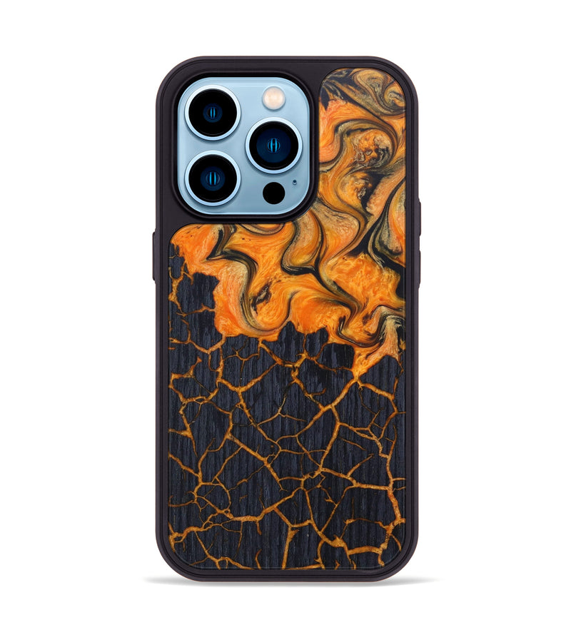 iPhone 14 Pro Wood+Resin Phone Case - Kayleen (Lava, 625080)