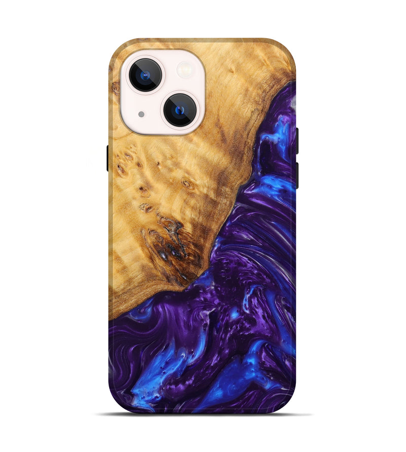 iPhone 13 Wood+Resin Live Edge Phone Case - Gladys (Purple, 631241)