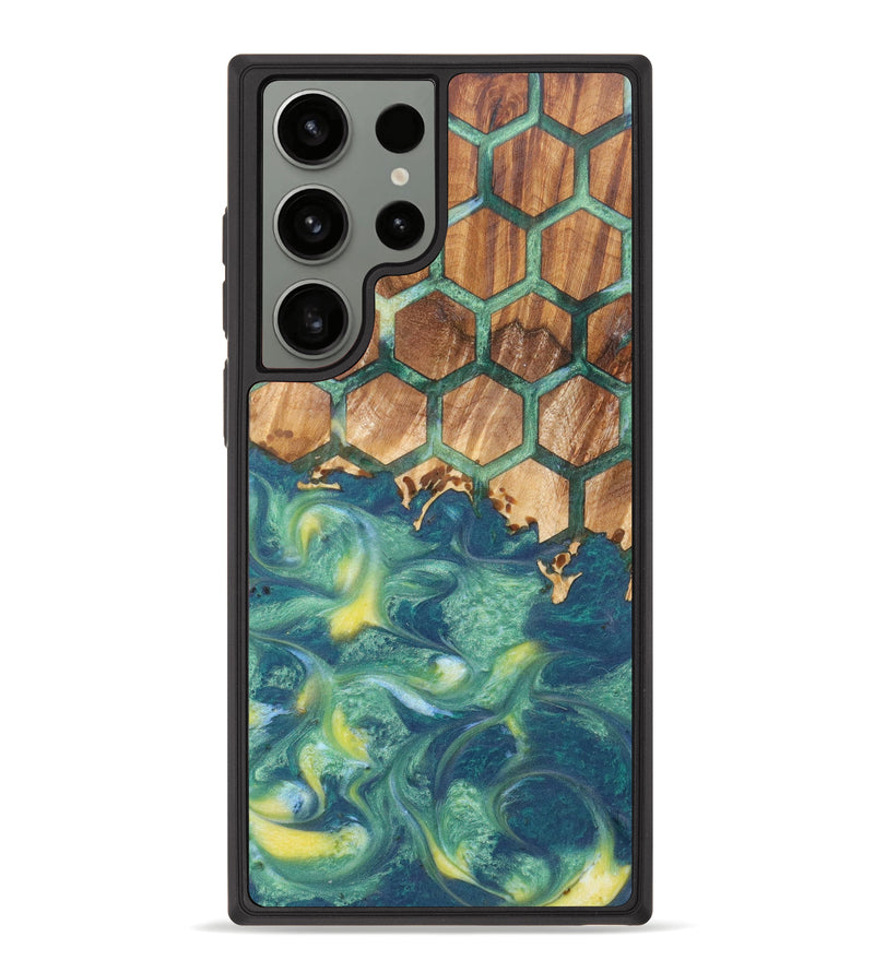 Galaxy S23 Ultra Wood+Resin Phone Case - Jaxtyn (Pattern, 626120)