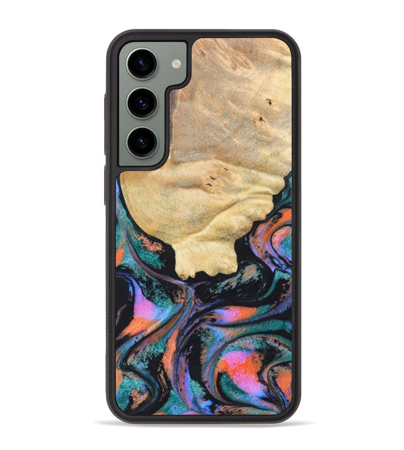 Galaxy S23 Plus Wood+Resin Phone Case - Gianluca (Green, 624809)