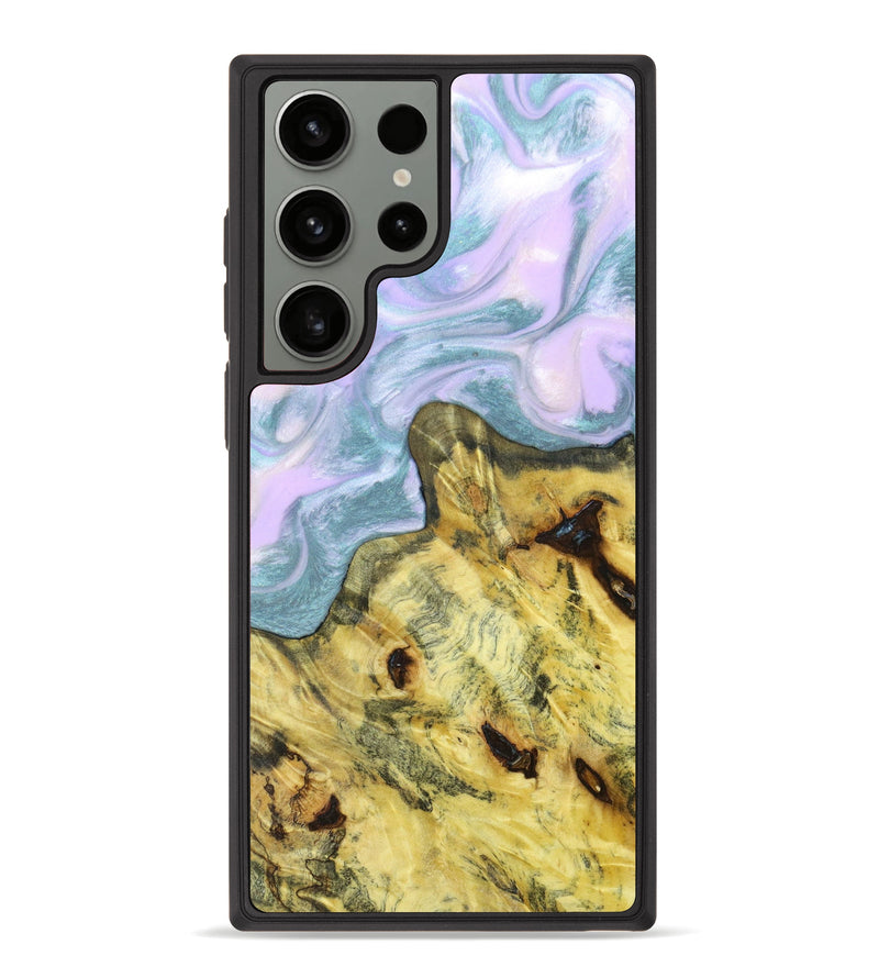 Galaxy S23 Ultra Wood+Resin Phone Case - Lora (Purple, 626253)