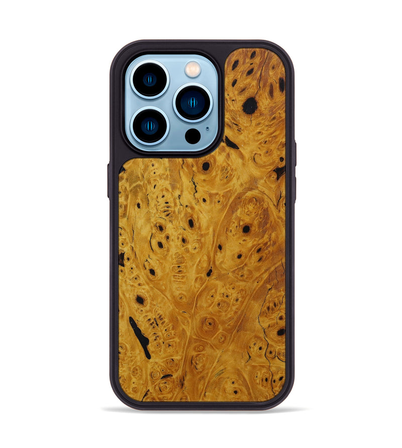 iPhone 14 Pro Wood+Resin Phone Case - Maliyah (Wood Burl, 647599)