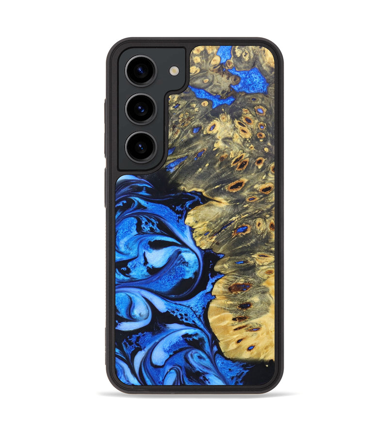 Galaxy S23 Wood+Resin Phone Case - Niki (Blue, 628477)