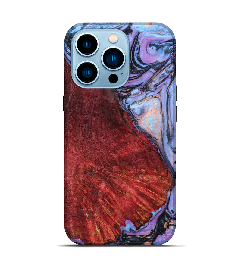 iPhone 14 Pro Wood+Resin Live Edge Phone Case - Lewis (Purple, 638167)