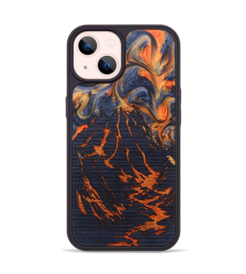 iPhone 14 Wood+Resin Phone Case - Herschel (Lava, 627542)
