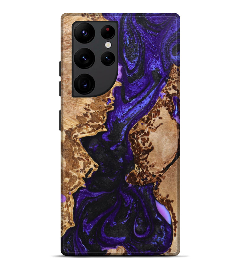Galaxy S22 Ultra Wood+Resin Live Edge Phone Case - Isaiah (Purple, 636304)