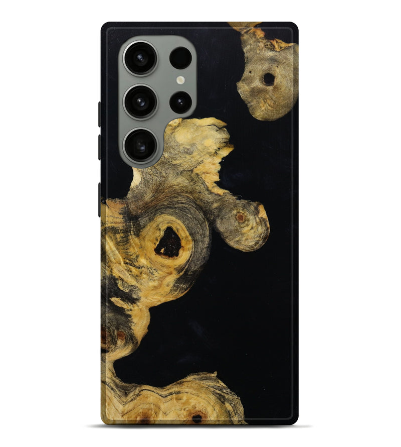 Galaxy S23 Ultra Wood+Resin Live Edge Phone Case - Damien (Black & White, 644813)