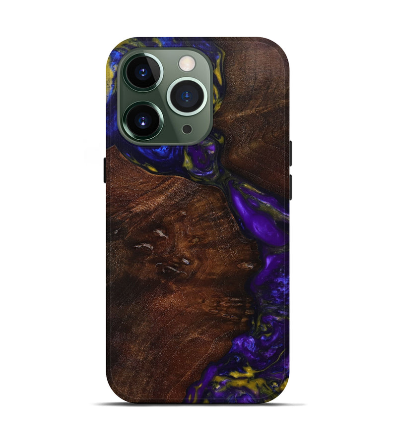 iPhone 13 Pro Wood+Resin Live Edge Phone Case - Nyla (Purple, 621671)