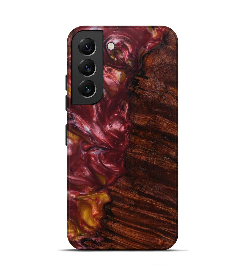 Galaxy S22 Wood+Resin Live Edge Phone Case - Dean (Dark Red, 610779)