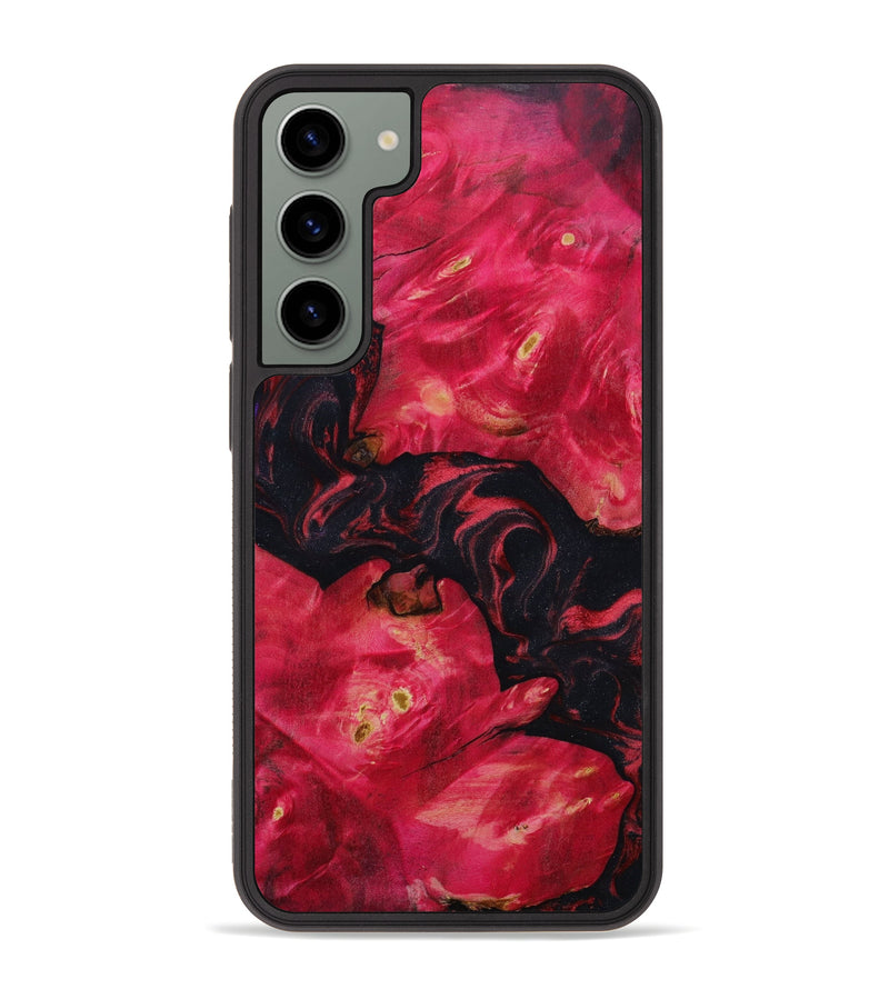Galaxy S23 Plus Wood+Resin Phone Case - Messiah (Red, 648082)