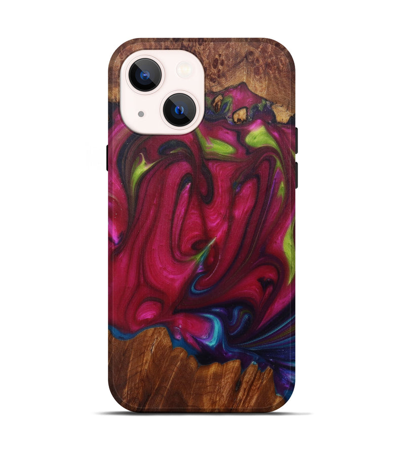 iPhone 13 Wood+Resin Live Edge Phone Case - Andrea (Purple, 591424)