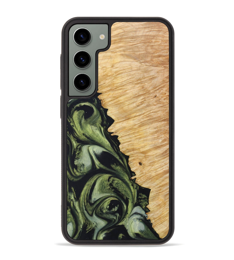 Galaxy S23 Plus Wood+Resin Phone Case - Tom (Green, 639475)