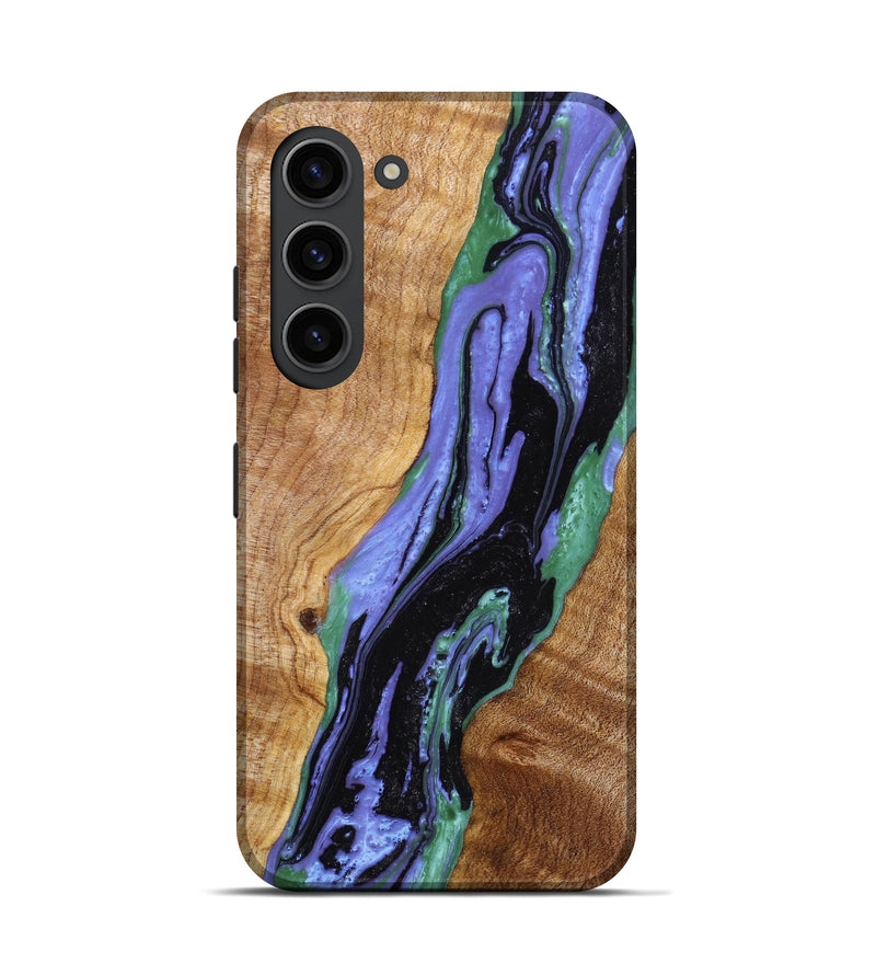 Galaxy S23 Wood+Resin Live Edge Phone Case - Kellan (Purple, 640473)