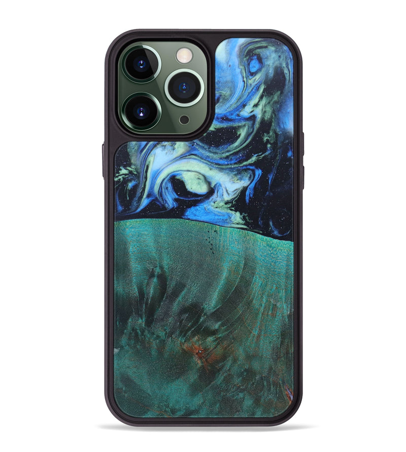 iPhone 13 Pro Max Wood+Resin Phone Case - Delphine (Aurora, 618549)