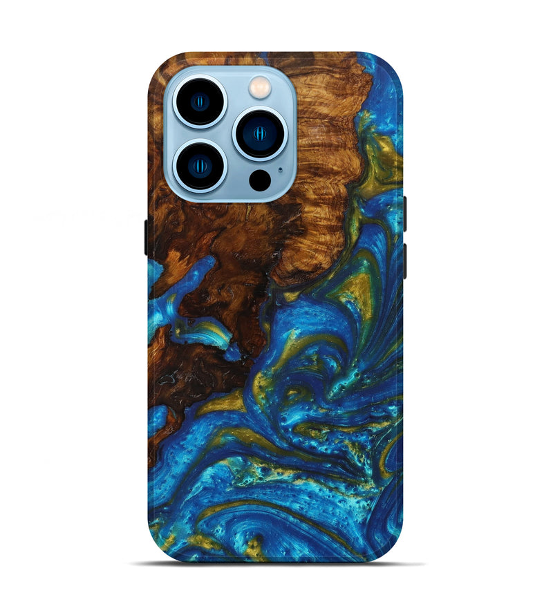 iPhone 14 Pro Wood+Resin Live Edge Phone Case - Kristi (Artist Pick, 611165)