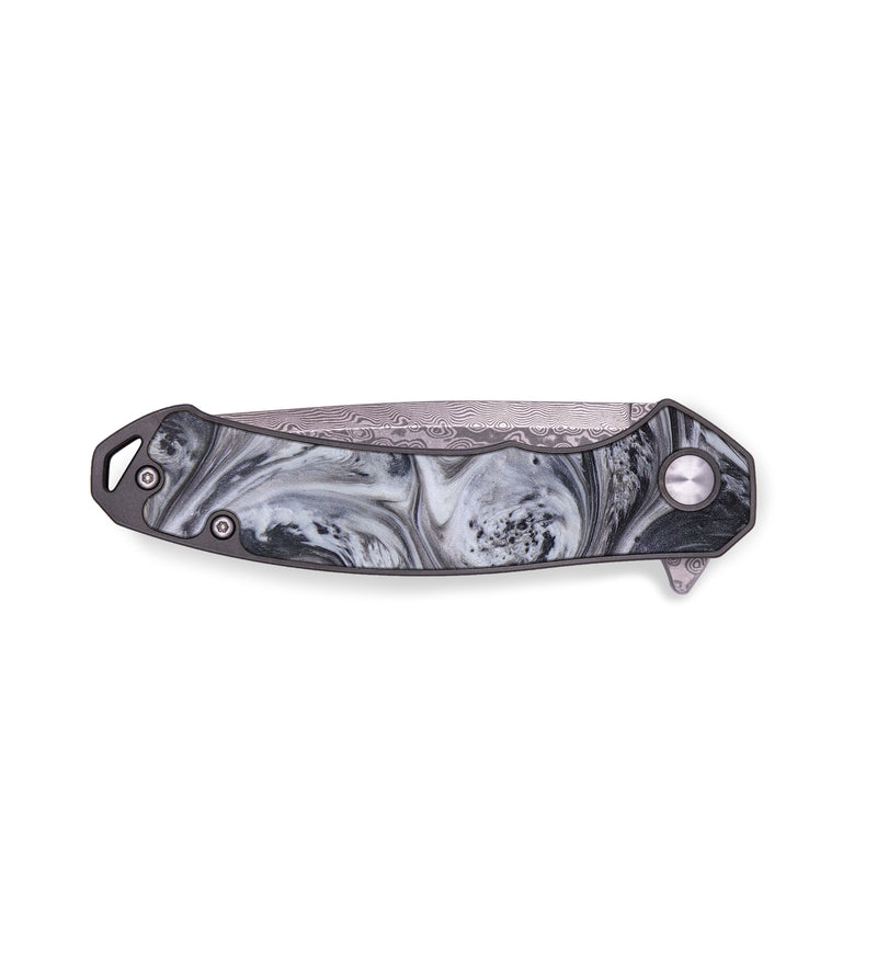 EDC ResinArt Pocket Knife - Lowell (Black & White, 639974)