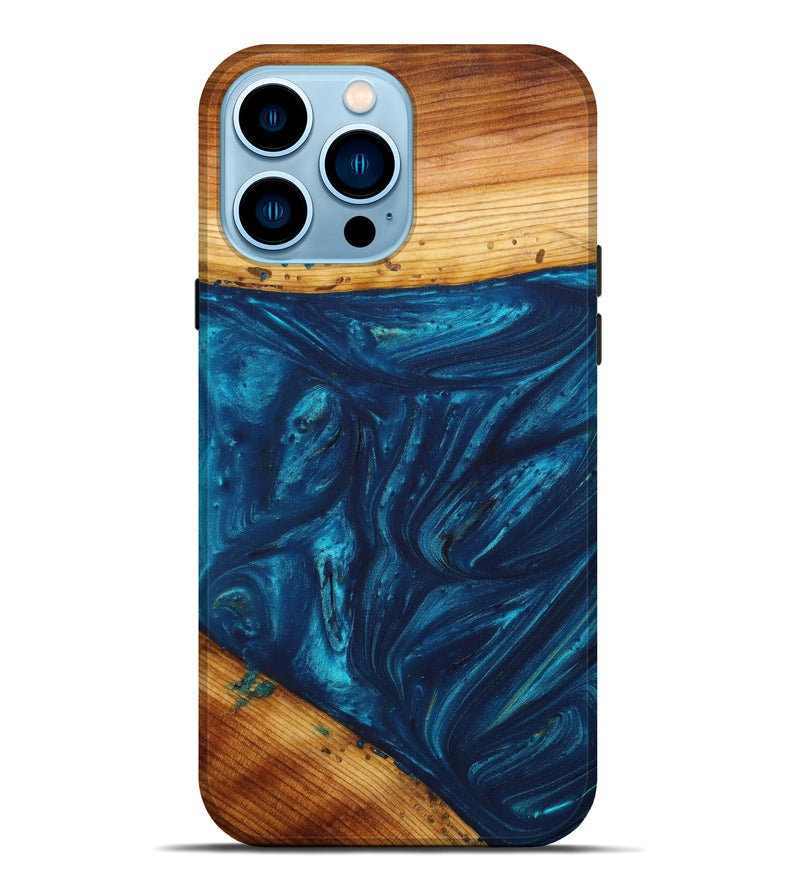 iPhone 14 Pro Max Wood+Resin Live Edge Phone Case - Zyg (Artist Pick, 633322)