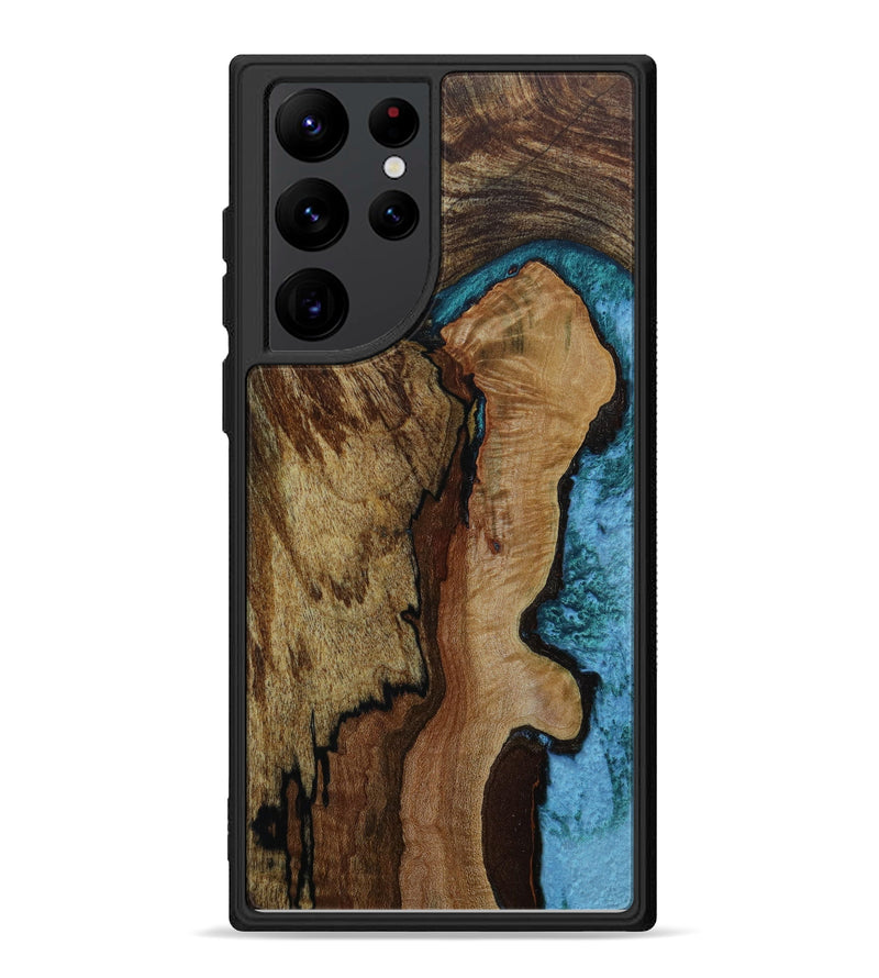 Galaxy S22 Ultra Wood+Resin Phone Case - Caroline (Wood Burl, 647604)