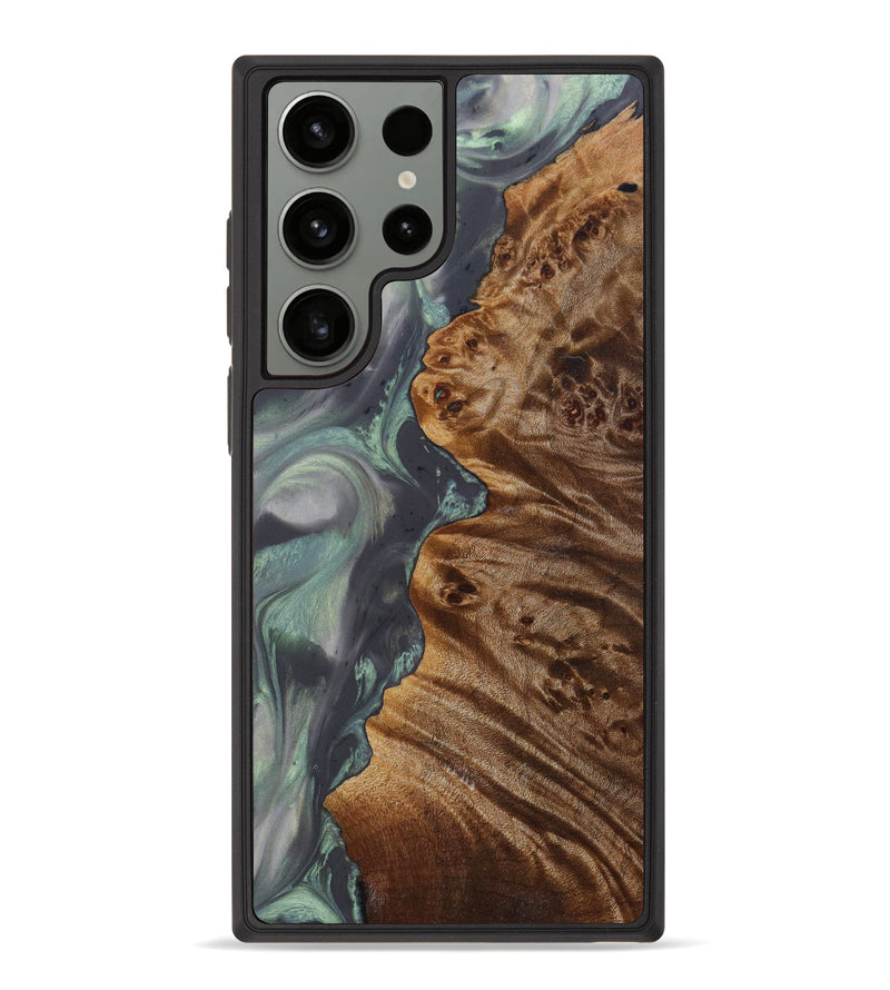 Galaxy S23 Ultra Wood+Resin Phone Case - Viva (Green, 633397)