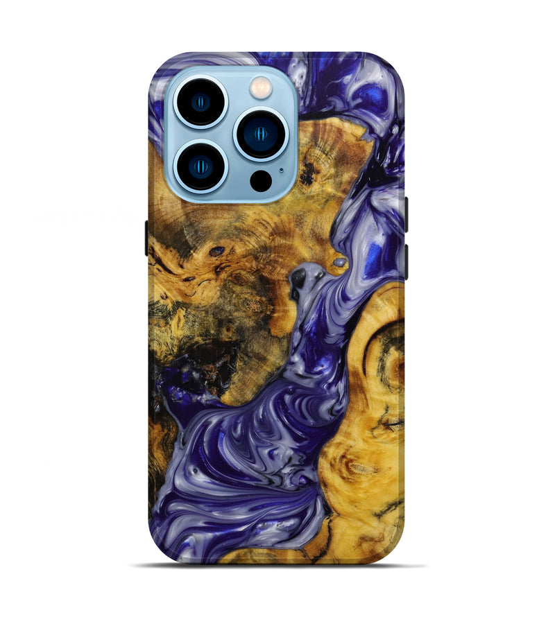 iPhone 14 Pro Wood+Resin Live Edge Phone Case - Kennedy (Purple, 641781)