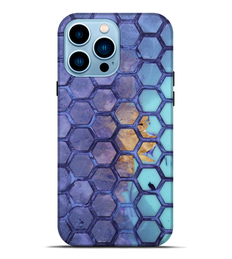 iPhone 14 Pro Max Wood+Resin Live Edge Phone Case - Toby (Pattern, 647912)