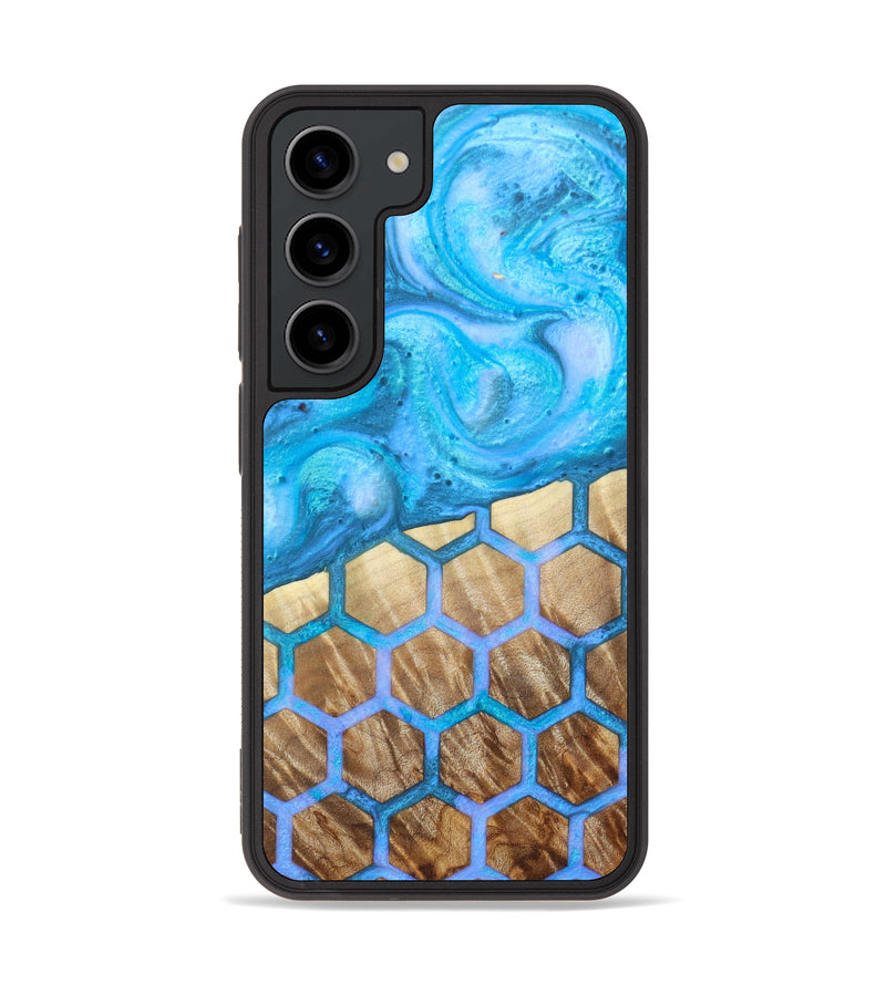 Galaxy S23 Wood+Resin Phone Case - Leatrice (Pattern, 624595)