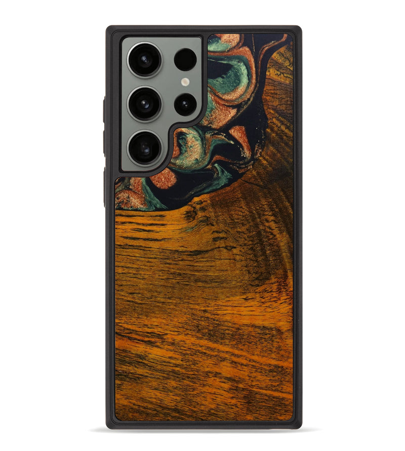 Galaxy S23 Ultra Wood+Resin Phone Case - Tammie (Green, 645425)
