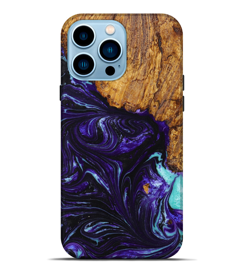 iPhone 14 Pro Max Wood+Resin Live Edge Phone Case - Aidan (Artist Pick, 645990)