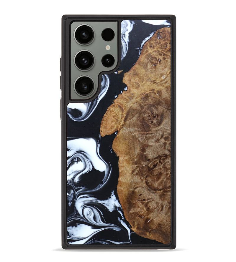 Galaxy S23 Ultra Wood+Resin Phone Case - Brycen (Black & White, 631740)